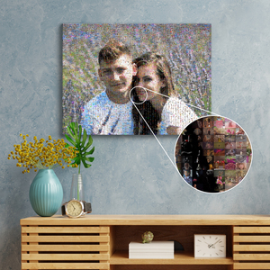 Custom Couple Photo Mosaic - Unique Gift Idea