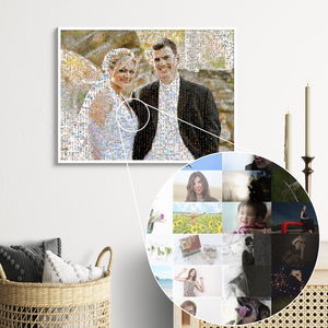 Custom Wedding Photo Mosaic Gift