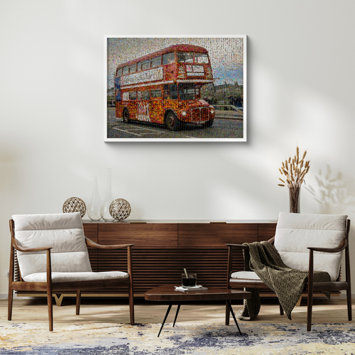 London Double-Decker Photo Mosaic