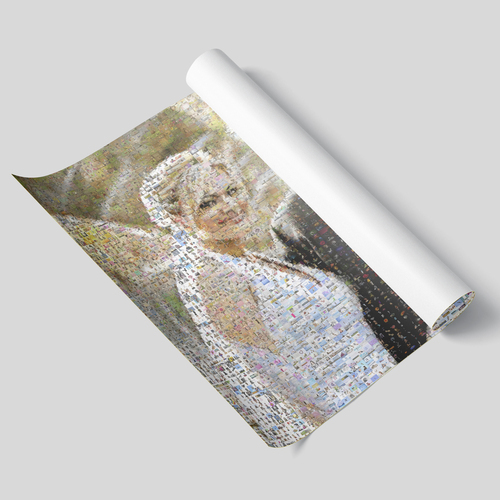 Custom Wedding Photo Mosaic Gift