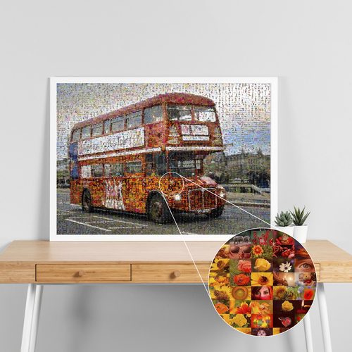 London Double-Decker Photo Mosaic