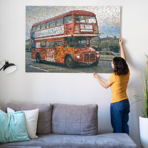 London Double-Decker Photo Mosaic