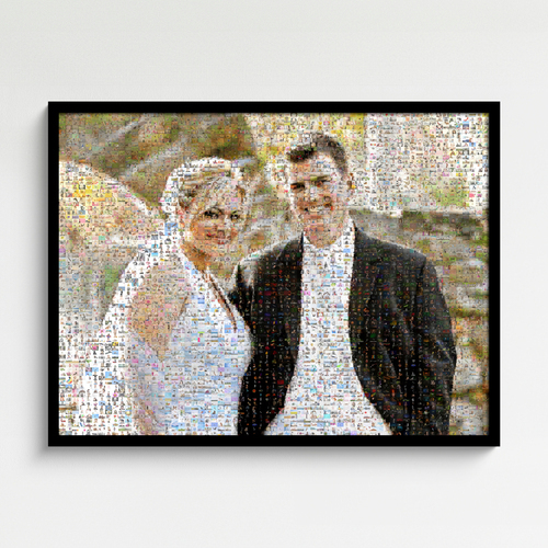 Custom Wedding Photo Mosaic Gift