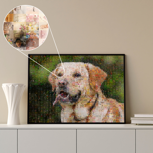 Erstelle dein individuelles Hunde-Fotomosaik – personalisiertes Geschenk