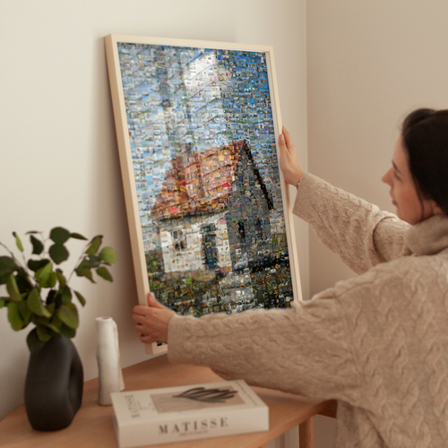 Create Your House Photo Mosaic Online from Many Construction Photos - Start Now