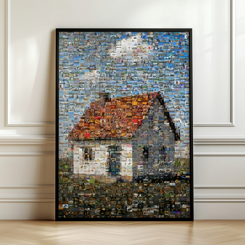 Create Your House Photo Mosaic Online from Many Construction Photos - Start Now