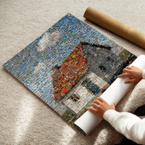 Create Your House Photo Mosaic Online from Many Construction Photos - Start Now