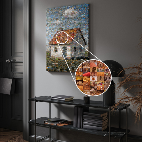 Create Your House Photo Mosaic Online from Many Construction Photos - Start Now