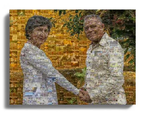 Custom Wedding Photo Mosaic Gift