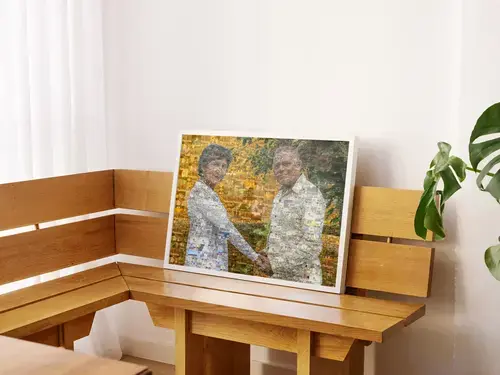 Custom Wedding Photo Mosaic Gift