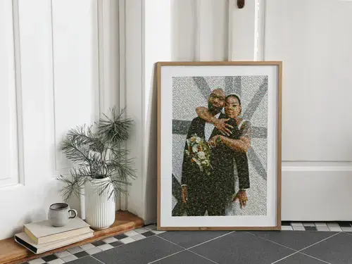 Custom Wedding Photo Mosaic Gift