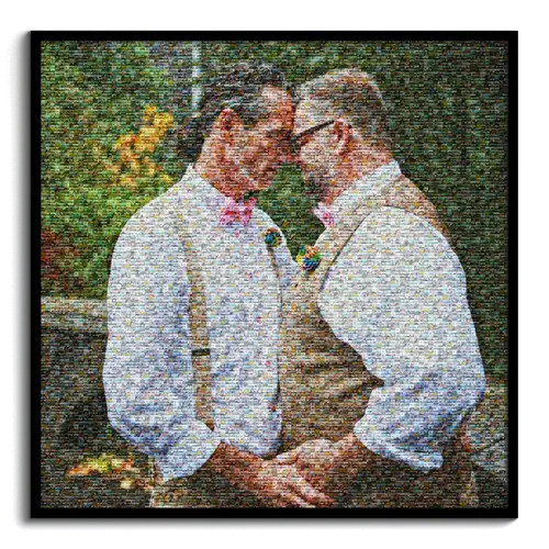 Custom Wedding Photo Mosaic Gift