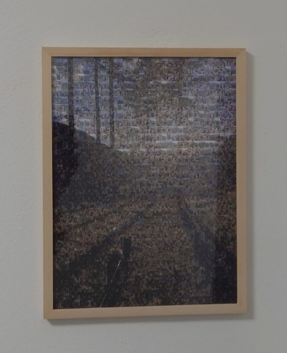 Customer Photo by Irene for Review Print Photo Mosaic [Online] Framed Poster (wood, natural) 30x40cm
