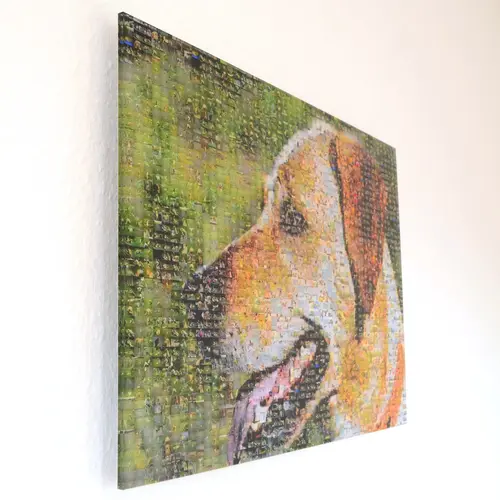Photo mosaic on acrylic glass: perspective view